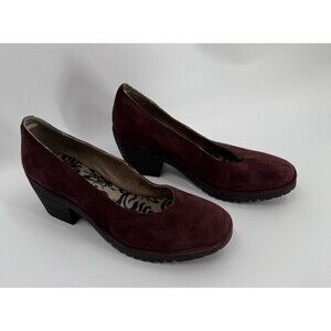 Fly London Walo988 Fly Plum Wedge Heel Pumps EU42   US 10.5 Chunky Heel